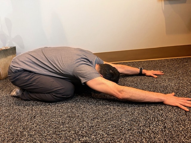 Child's pose for back pain